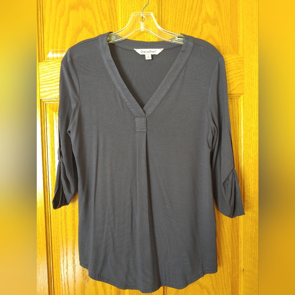 Navy top adjustable sleeve